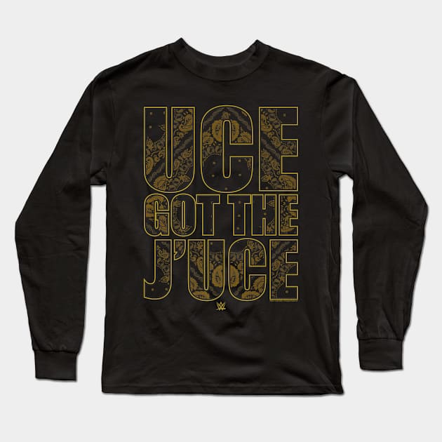 The Bloodline Usos Uce Got The J'uce Patterned Text Logo Long Sleeve T-Shirt by Holman